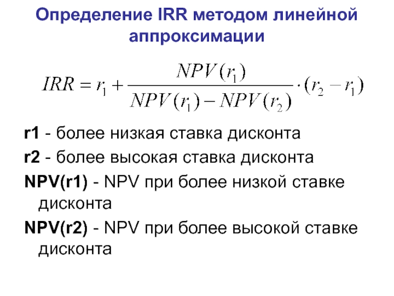 Irr проекта это