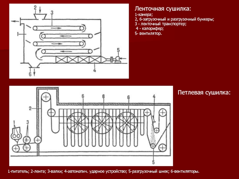 Ленточная сушилка схема