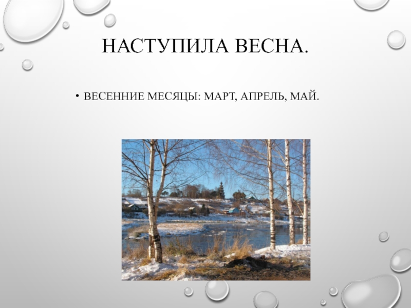 Наступила весенняя пора