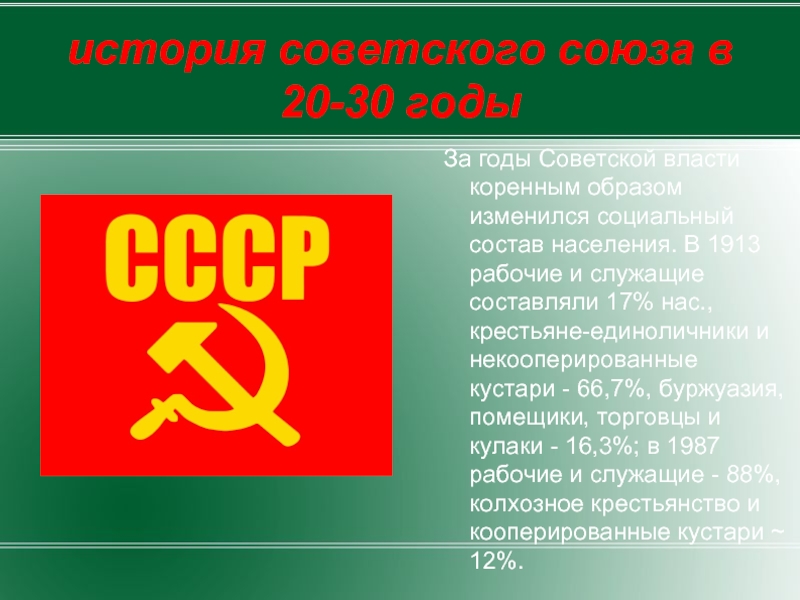 Ссср в 20 годы презентация