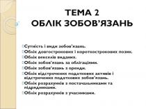 Тема 2 ОБЛІК ЗОБОВ’ЯЗАНЬ