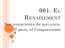 001- El Renaixement