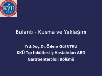 Bulantı - Kusma ve Yaklaşım