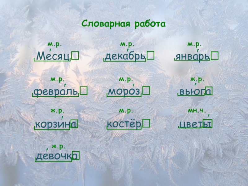 Словоизменение имен существительных. Словоизменение и словообразование. Словообразование и словоизменеи е. Словарная работа месяц. Словарная работа январь февраль.