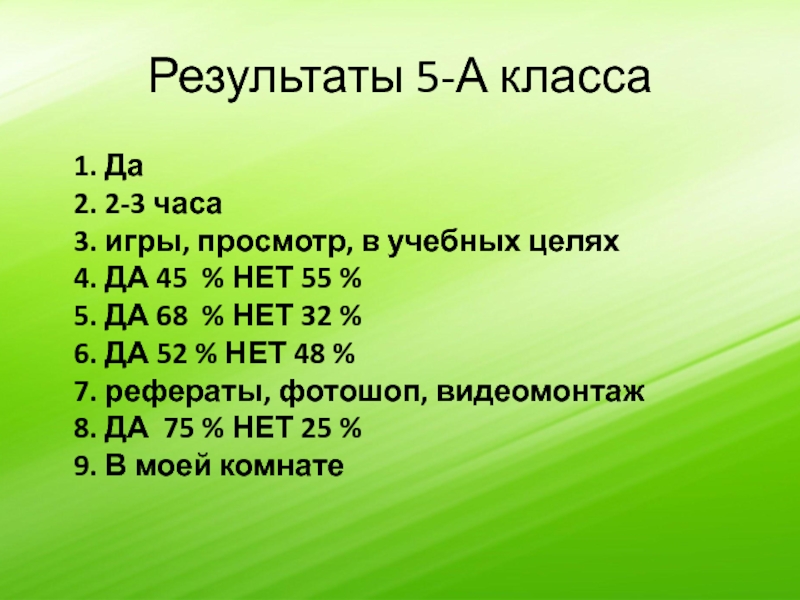 Результаты 5 мая. Результат 5.