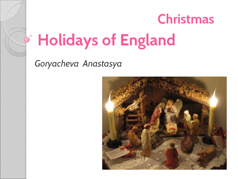 Презентация Christmas Holidays of England