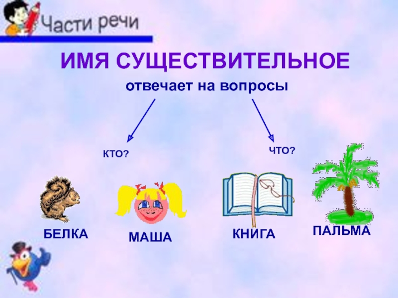 На что отвечает существительное. Рисунок на тему имя существительное. На вопрос кто отвечают имена существительные. Имя существительное плакат. Плакат на тему имя существительное.