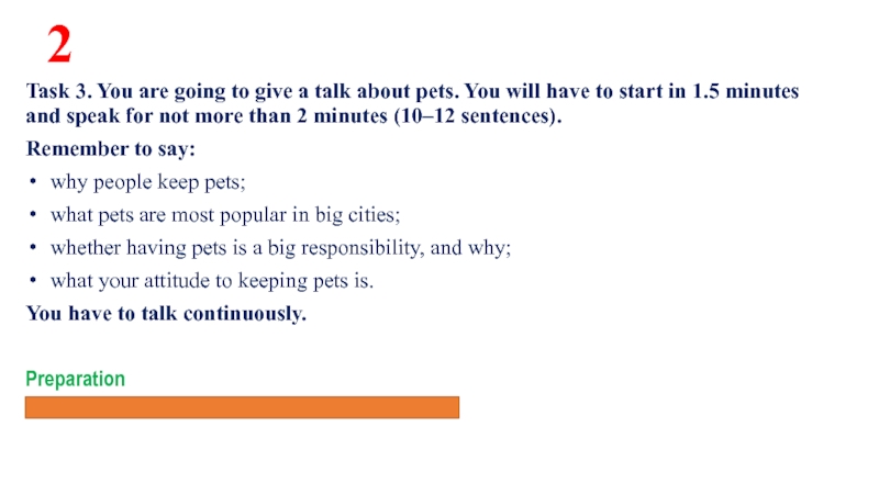 Give a talk about pets
