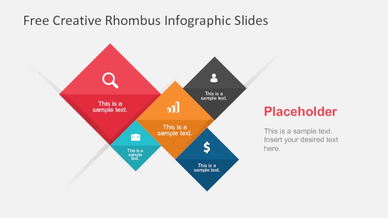 Free Creative Rhombus Infographic Slides