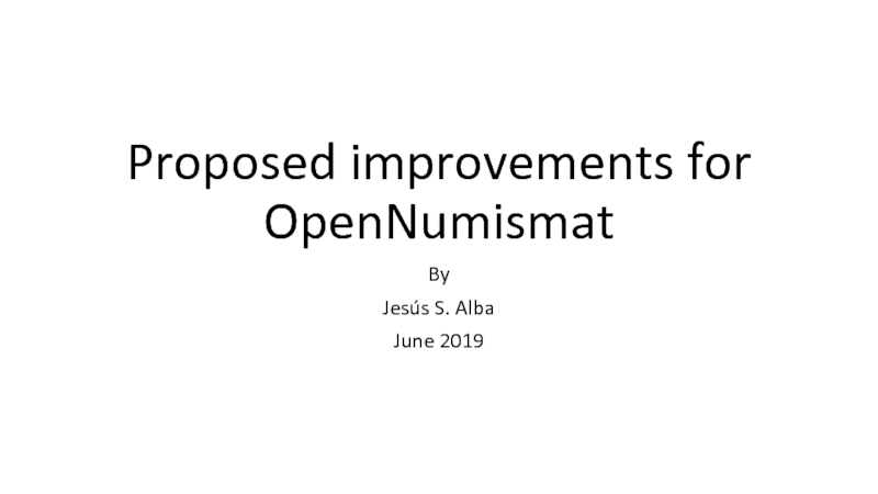 Proposed improvements for OpenNumismat