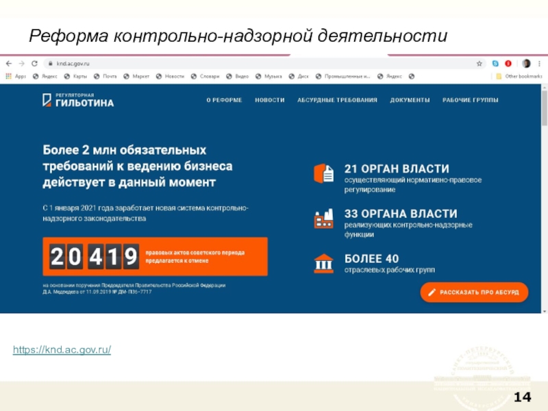 Https dt ac gov ru. Реформа контрольно-надзорной деятельности. KND.gov.ru.