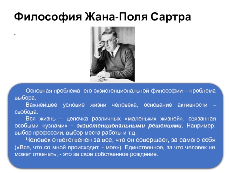 Человек как проект самого себя ж п сартр