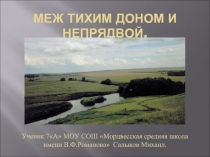 Меж тихим Доном и Непрядвой