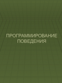 ПРОГРАММИРОВАНИЕ ПОВЕДЕНИЯ