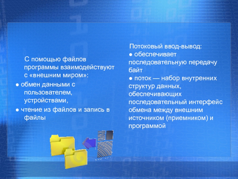 Вывод в файл. Режимы потокового файлового вывода. Поддержка файлов. Как взаимодействуют приложения между собой. Отсутствие контактов с внешним с внешним миром.