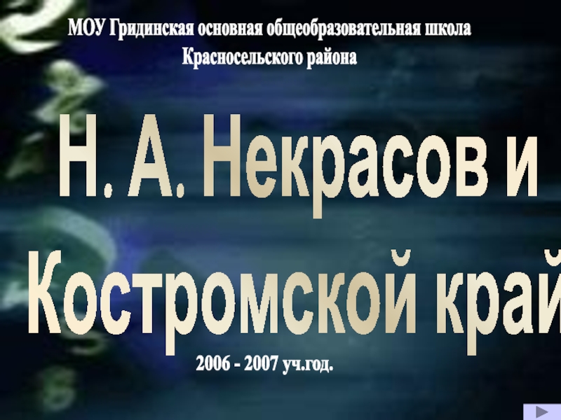 Н.А. Некрасов и Костромской край