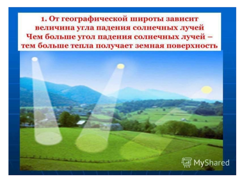 В зависимости от угла падения солнечных лучей. Зависимость климата от географической широты. Географическая широта и климат. Влияние географической широты на климат. Угол падения солнечных лучей.