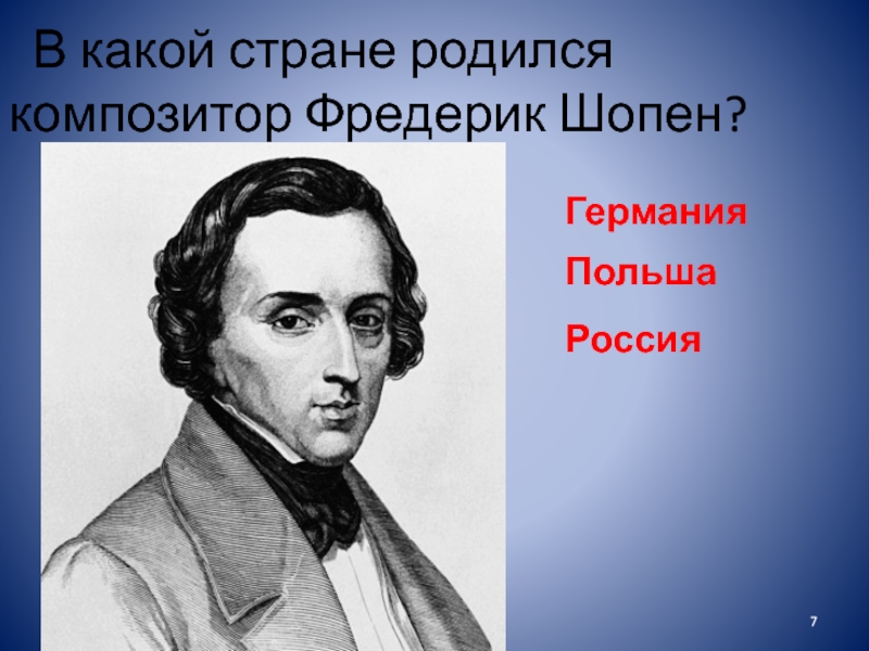 Frederic Chopin какой стране родился