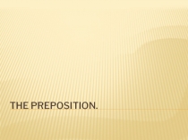 The Preposition