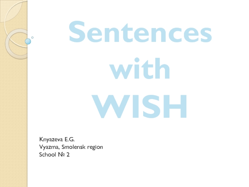 Sentences  with WISH