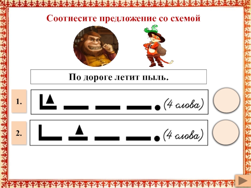 Соотнеси предложения и их схемы какая