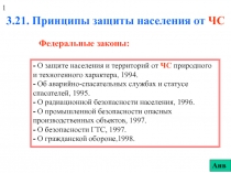 3.21. Принципы защиты населения от ЧС