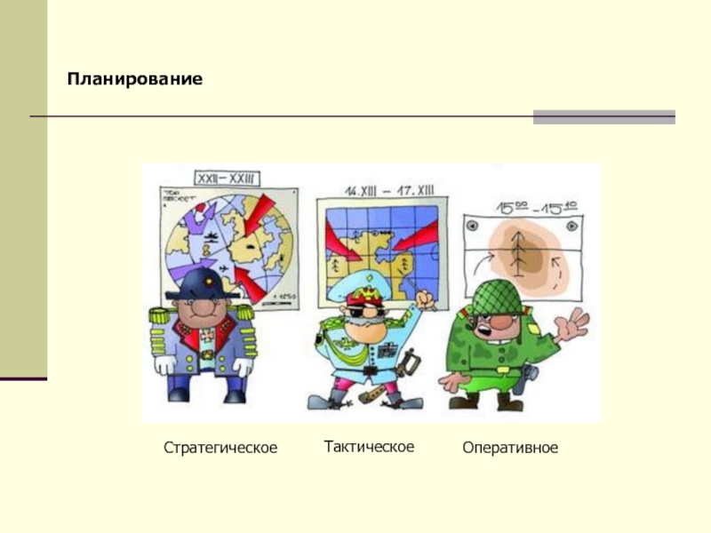 Стратегические и тактические планы