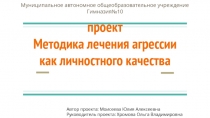проект
Методика лечения агрессии как личностного качества