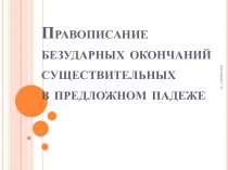 Правописание безударных окончаний существительных в предложном падеже