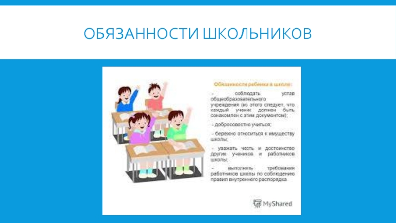 Права и обязанности школьников презентация 7 класс