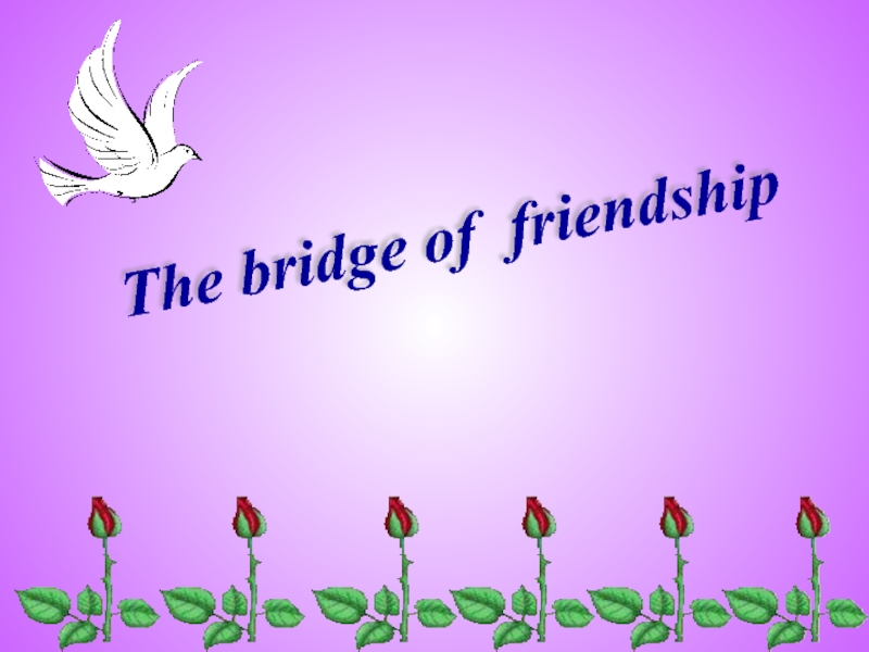 Презентация The bridge of  friendship