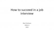 How to succeed in a job interview