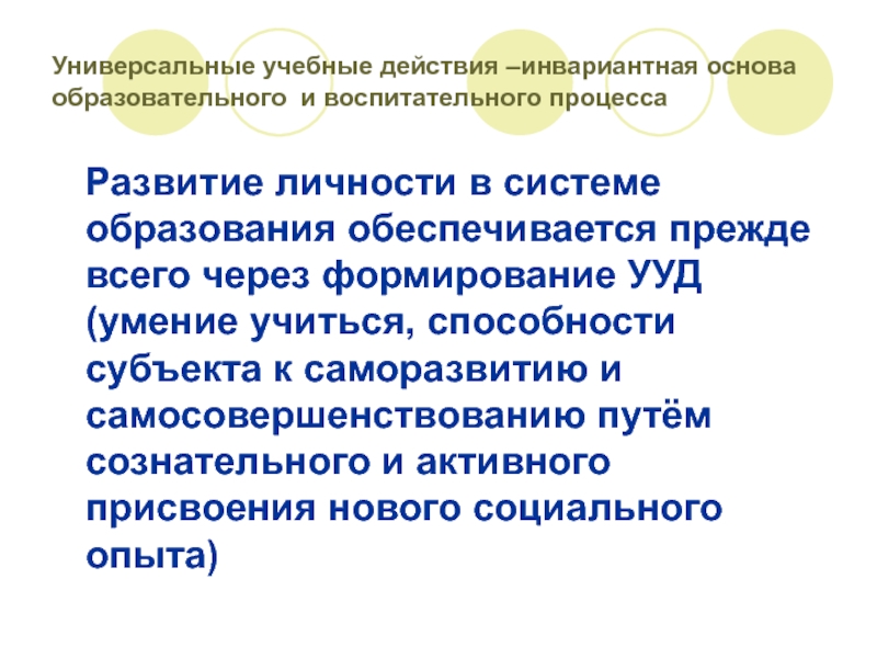 Роль фгос. Инвариантная основа образовательного процесса это.