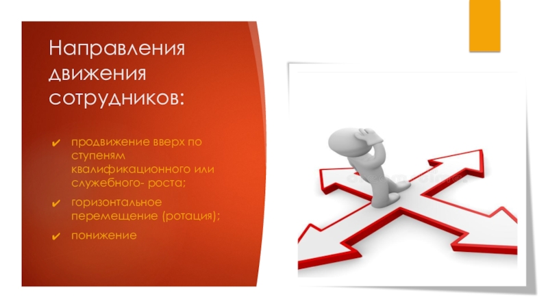 Направляемый работник. Движение персонала презентация. Сотрудники в движении. Горизонтальное движение сотрудников. Виды должностного продвижения персонала:.