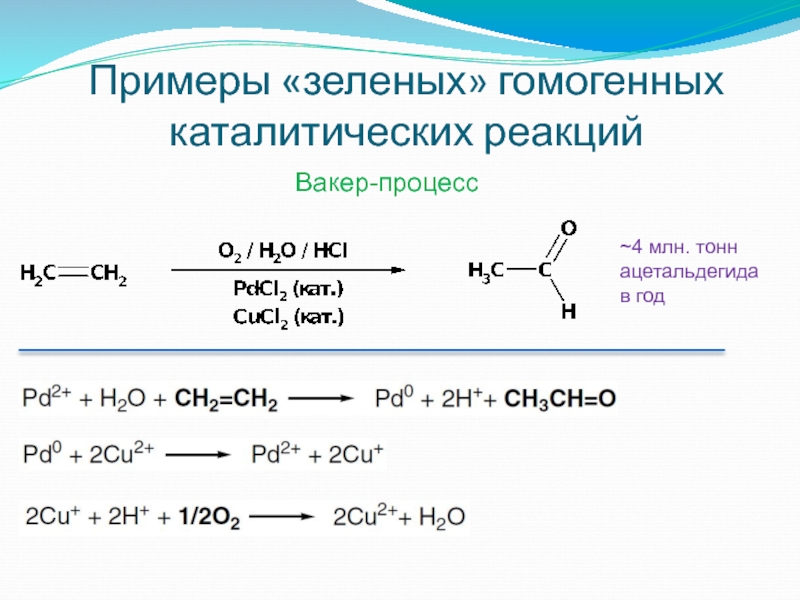 Реакции с участием катализатора. Реакция Вакер процесс. Вакер процесс пропена. Каталитические и некаталитические реакции в органической химии. Примеры каталитических реакций в химии.