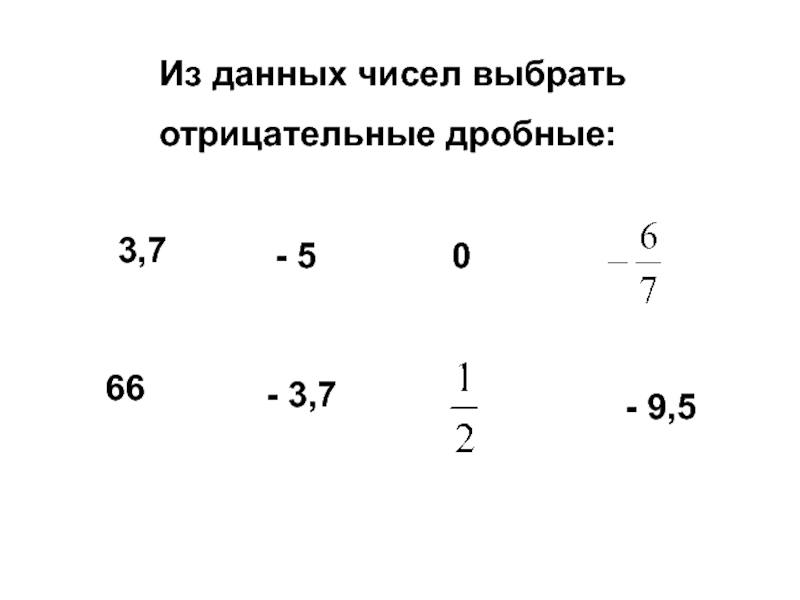 Выберите отрицательные. Дробные отрицательные числа. Дробные отрицательные числа примеры. Дробные положительные числа примеры. Сравнение положительных и отрицательных дробей.