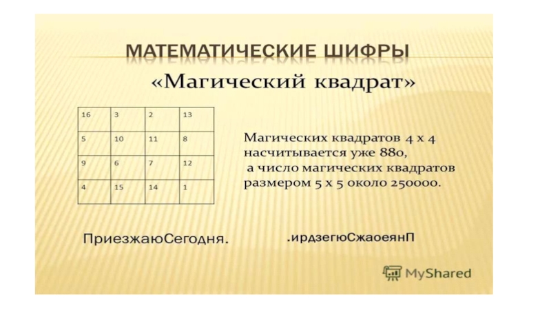 Шифр 4. Шифрование с помощью магического квадрата. Математические шифры. Шифровка магический квадрат. Шфир магические квадраты.