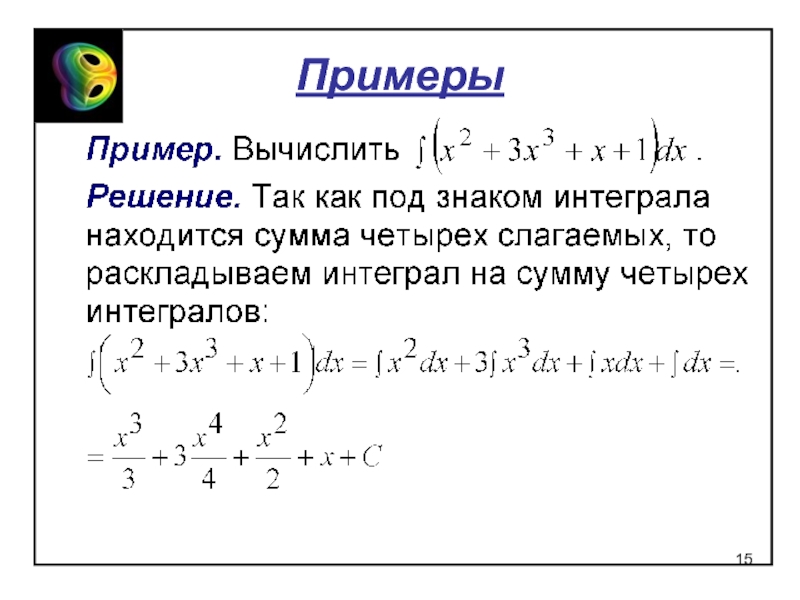 Непосредственное интегрирование презентация