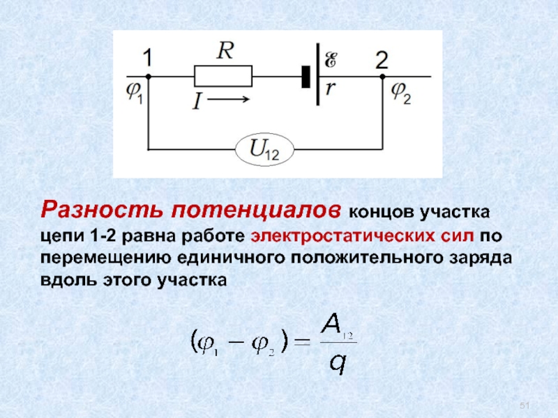 В схеме найти разность потенциалов между точками а и в