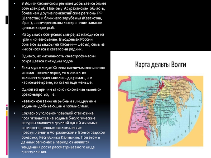 Каспийский отдел. Прикаспийский субъект РФ. Субъект РФ Астраханская область. Биологические ресурсы Каспийского моря.