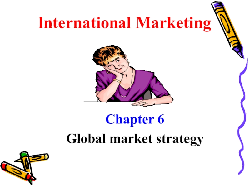Презентация lnternational Marketing
Chapter 6
Global market strategy