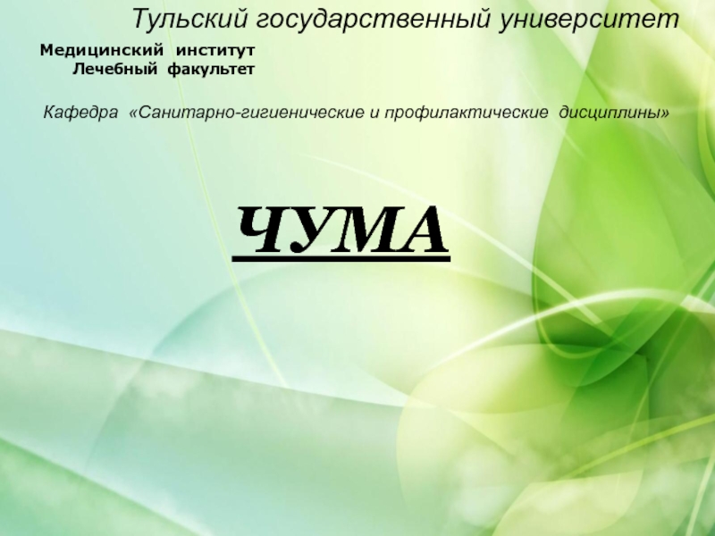 Презентация ЧУМА