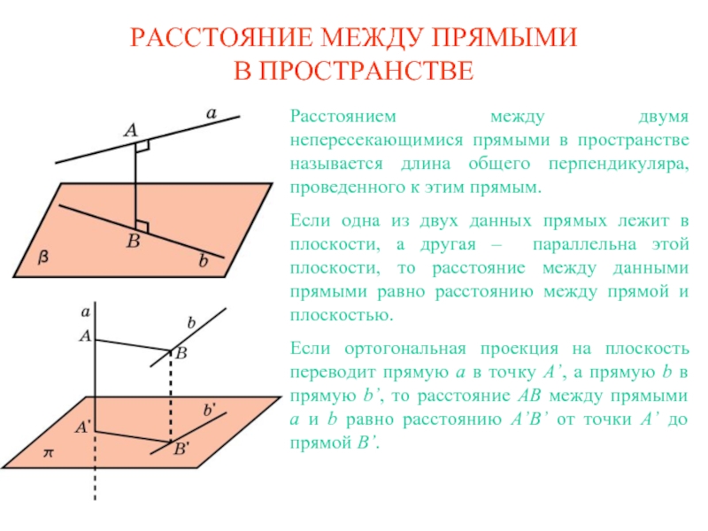 Презентация Расстояние между прямыми в пространстве - Пирамида