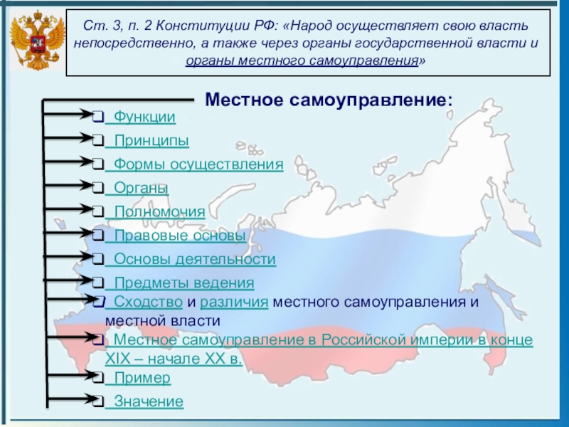 Реферат: Местное самоуправление в России 2