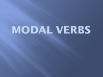 Modal verbs