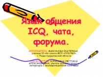 Язык общения ICQ, чата, форума.