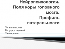 Нейропсихология. Поля коры головного мозга. Профиль латеральности