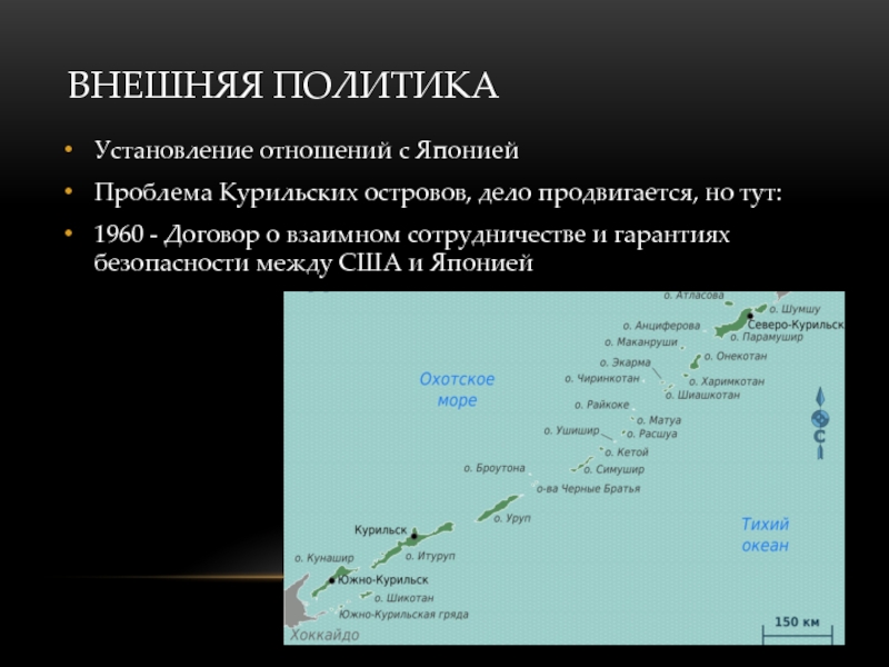 Договор о безопасности между Японией и США. Проблема Курильских островов. Остров Атласова на Курильских островах на карте.