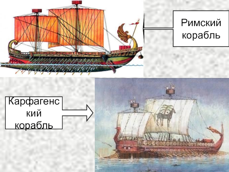 Презентация о первой морской победе римлян. Римские корабли. Карфагенские корабли. Карфагенские военные корабли. Первая морская победа римлян.