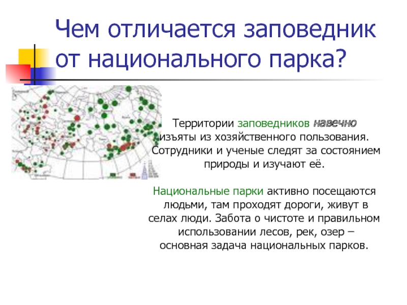 Презентация заповедники национальные парки